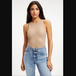 NWT Good American Faux Leather Bodysuit $95